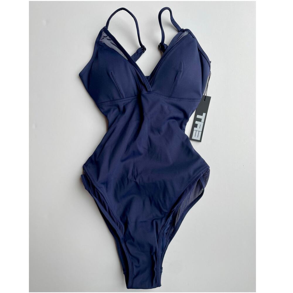 TA3 Meshy One Piece Swimsuit Corset Sculpting Midnight Size XXS Regular/Long NEW